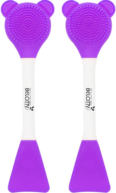 벨로티 듀얼 실리콘 팩브러쉬 B타입, 랜덤발송, 2개
