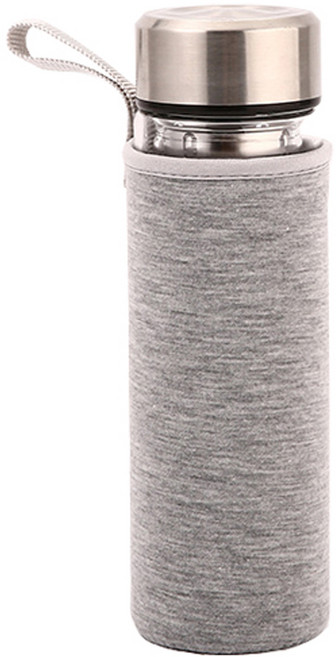 뷰레이터닷컴 베이크 무지 물병가방 550ml, 그레이, 1개