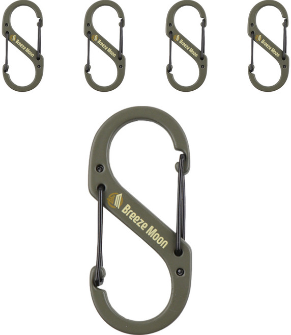브리즈문 S 카라비너 대형, 올리브그린, 5개