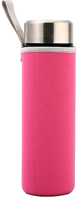 뷰레이터닷컴 베이크 무지 물병가방 550ml, 핑크, 1개