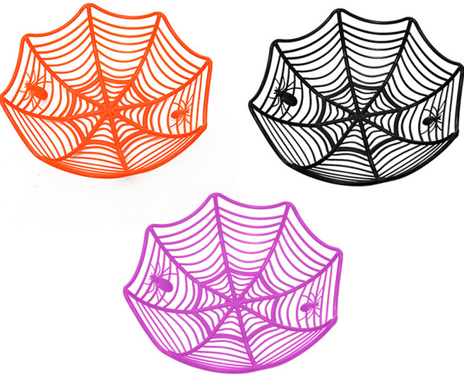 피앤비유니티 할로윈 캔디바구니 3종세트, 01 오렌지, 블랙, 퍼플, 1세트