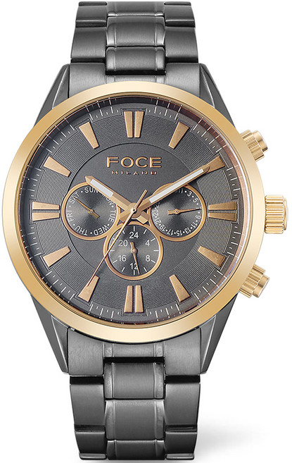 FOCE 米蘭男士不鏽鋼金屬腕錶