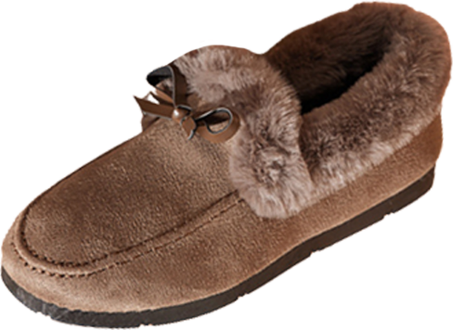 엘쏘 여성용 레트로 퍼 소프트 단화 로퍼