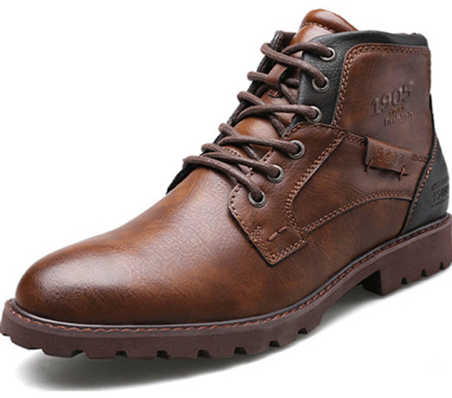 엘쏘옴므 남성용 마틴 하이탑 캐주얼 숏부츠