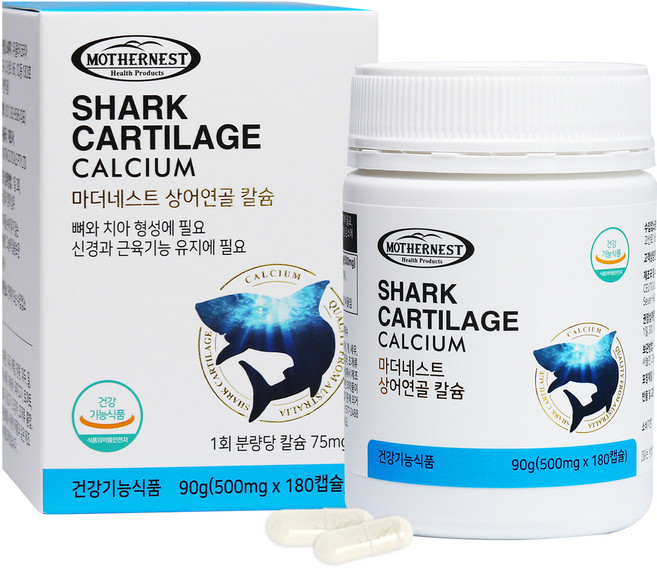 마더네스트 호주산 콘드로이친 함유 상어연골칼슘, 180정, 1개