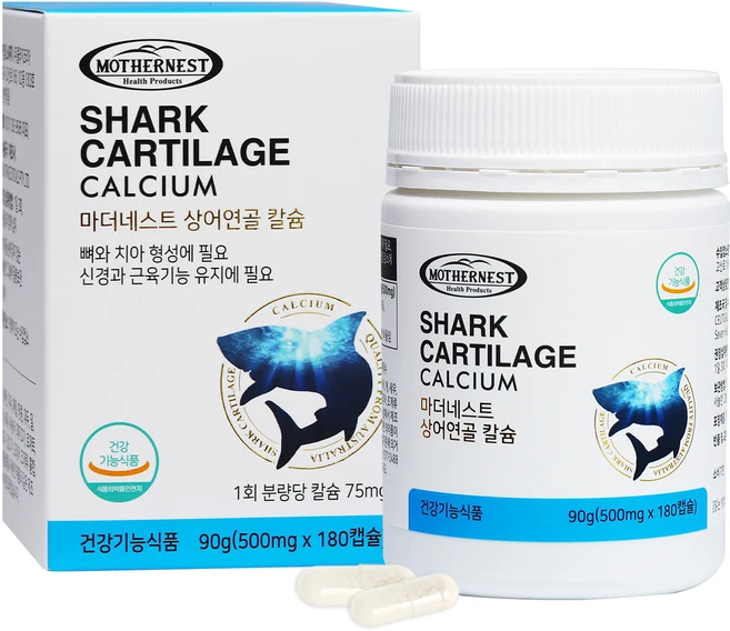 마더네스트 호주산 콘드로이친 함유 상어연골칼슘, 180정, 1개 - 쿠팡