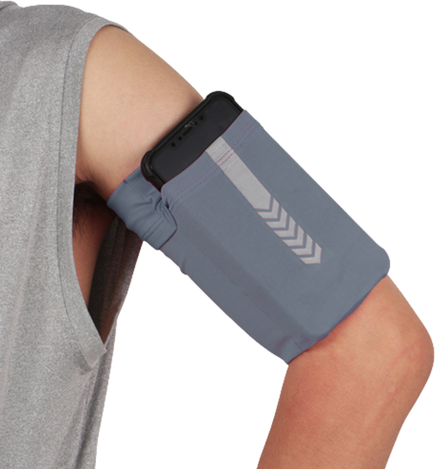 헨센 런닝 트레이닝 아웃도어 암슬리브 암밴드 M, 그레이, 1개