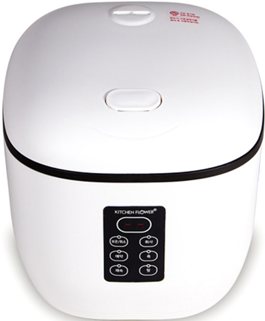 키친플라워 전기보온밥솥 5~6인용, KCT-MC028KP, 블랙 + 화이트