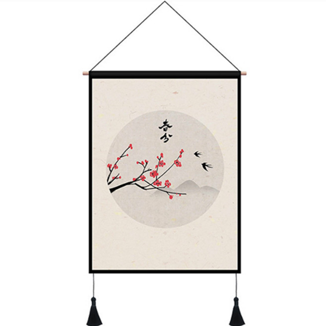 알로데 일본식 벽 장식 풍경 그림 행잉 포스터, NO. 17