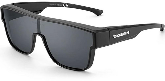 락브로스 안경 커버 편광 고글 SP304, 블랙, 1개