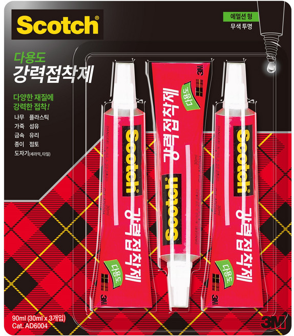 스카치 3M 다용도 강력접착제 에멀젼형 멀티팩, 3개