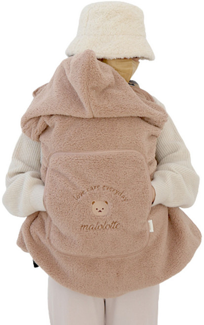 마롤로뜨 극세사 아기띠 워머, 코코아 베베