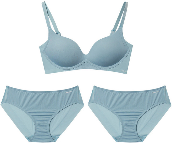 원더브라 일체형 볼륨 몰드 노와이어 브라1+ 팬티2 세트 WIZ018