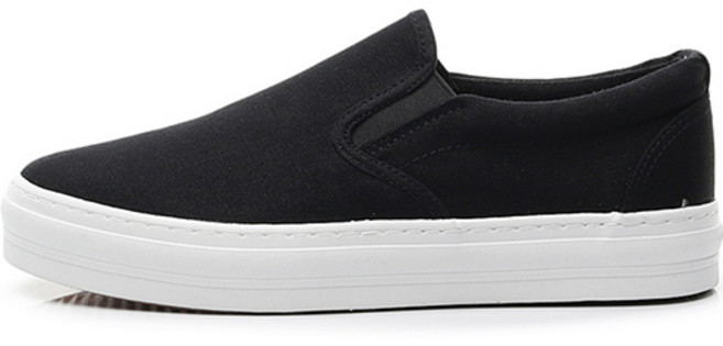 실버스 남성용 수제 캔버스 키높이 슬립온 FR049