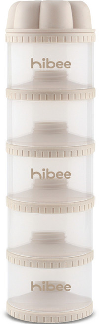 하이비 5단 유아용 칸칸 분유케이스, 샌드, 1개