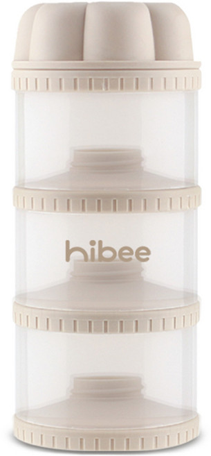 하이비 3단 칸칸 분유 케이스, 샌드, 1개
