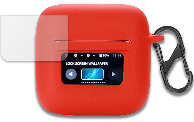 JBL TOUR PRO2 전용 컬러 슬림핏 케이스 + 필름 세트, RED