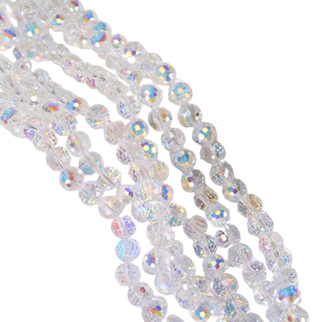 알로데 미러볼 컬러 비즈 구슬 8mm, 오로라클리어, 69개