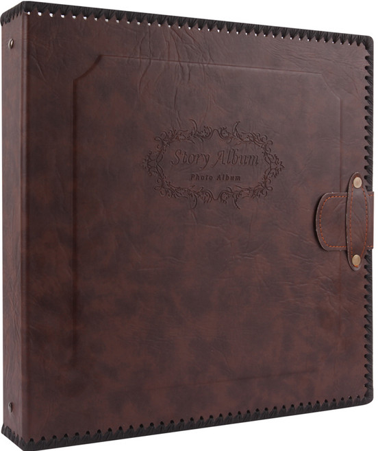 제이앤에이치 스토리 앨범 접착 민자형, 쵸콜릿, 50매