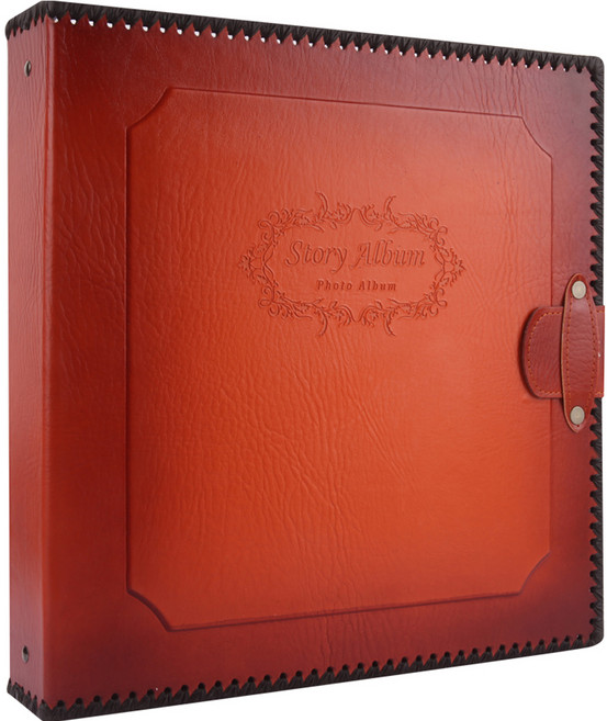 스토리앨범 제이앤에이치 접착 민자형 앨범, 브라운, 50매