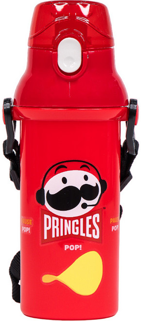릴팡 프링글스 앵커 원터치 어깨끈 물통, 혼합색상, 480ml, 1개