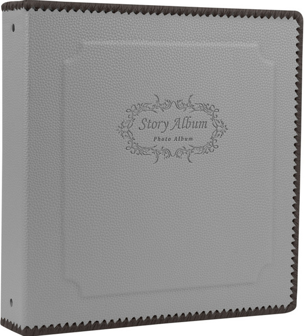 제이앤에이치 민자형 백지접착 스토리앨범, 라이트그레이, 50매