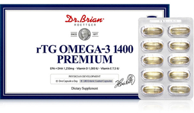 닥터브라이언 rTG 오메가3 1400 프리미엄 252g, 180정, 1개