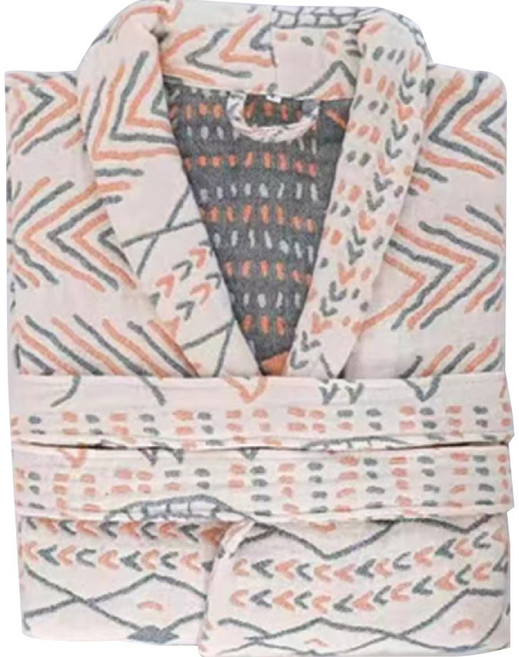 러빙랩 순면 프리미엄 에스닉 샤워가운 XL, 아이보리, 1개