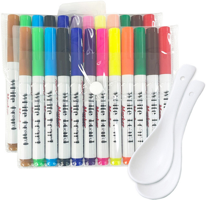 동아피엠에스 워터 플로팅펜 보드마카 12색 + 도구, 혼합색상, 2세트