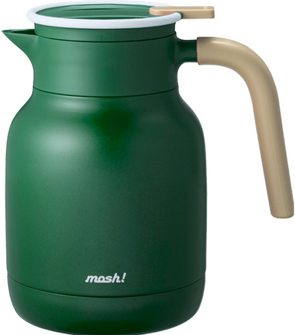 모슈 라떼 보온보냉 테이블팟, 매트 그린, 1.3L, 1개