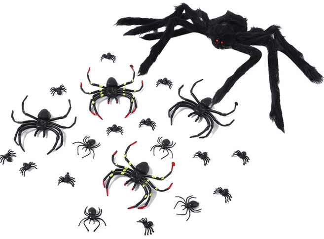피앤비유니티 할로윈 거미혼합 21종 세트 02 초대형앤소형, 혼합색상, 1세트