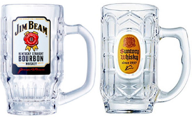 짐빔 하이볼 잔 380ml + 산토리 가쿠빈 하이볼 잔 375ml 세트, 1세트