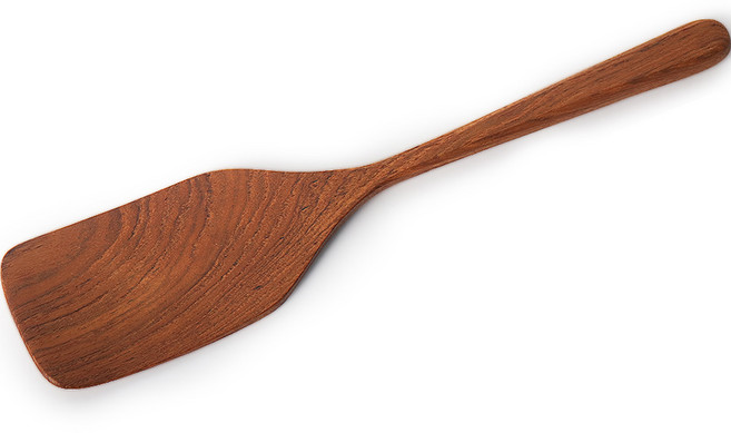 티크우드 통원목 조리주걱 중, 우드, 1개
