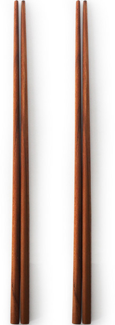 나무공방 티크우드 통원목 튀김 젓가락 2p