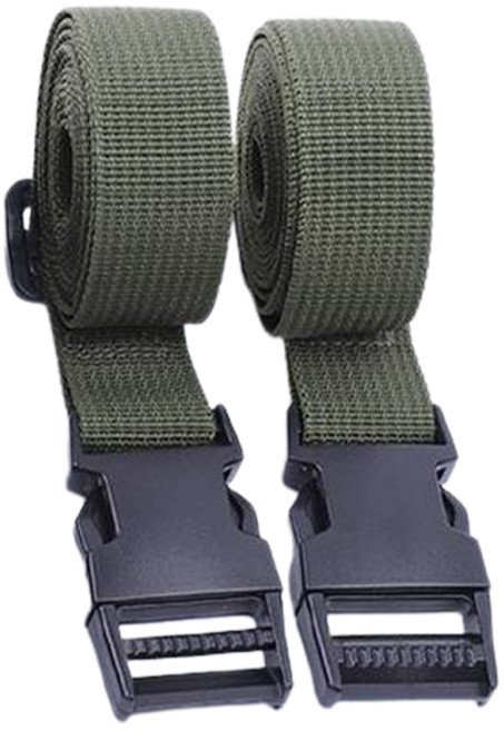 캠핑 버클 벨크로 압축 스트랩, 그린, 1단, 2개