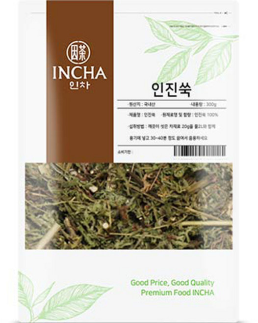 국산 인진쑥 차, 300g, 1개