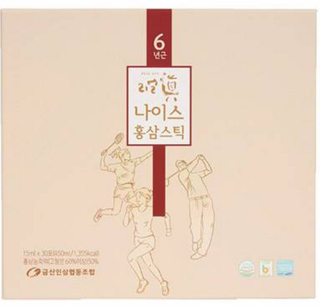 금산인삼협동조합 리얼진 나이스 홍삼 스틱 30p, 450ml, 1개
