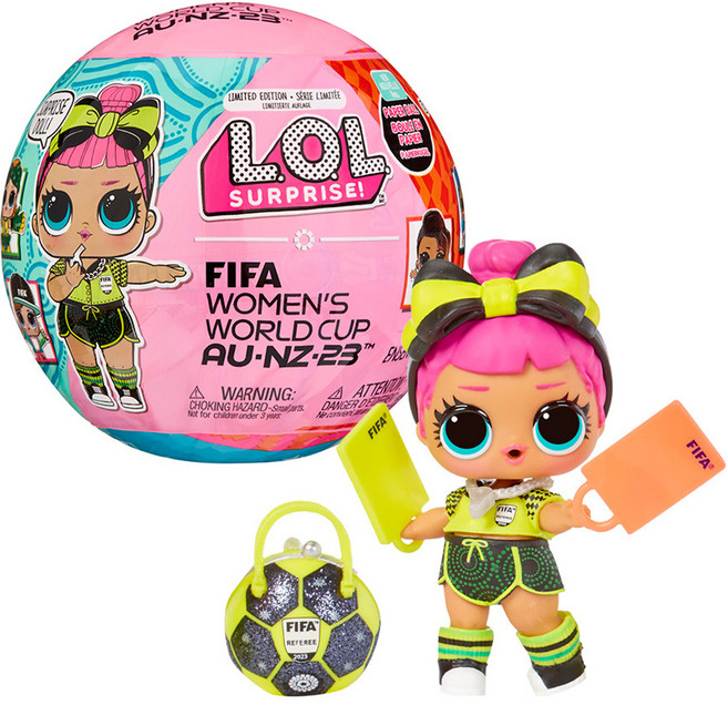 L.O.L Surprise 驚喜寶貝蛋 FIFA 女子世界盃 澳洲新西蘭 2023 綜合公仔 隨機出貨, 1個