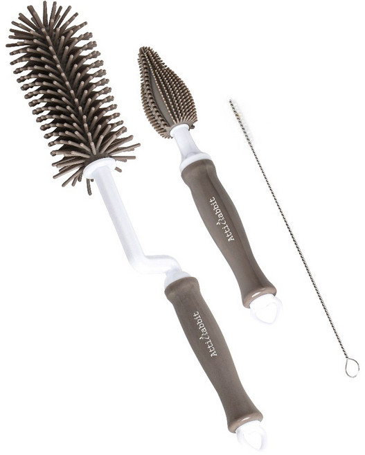 아띠래빗 삶아쓰는 실리콘 세척솔 3종 세트, 1세트, 토프브라운