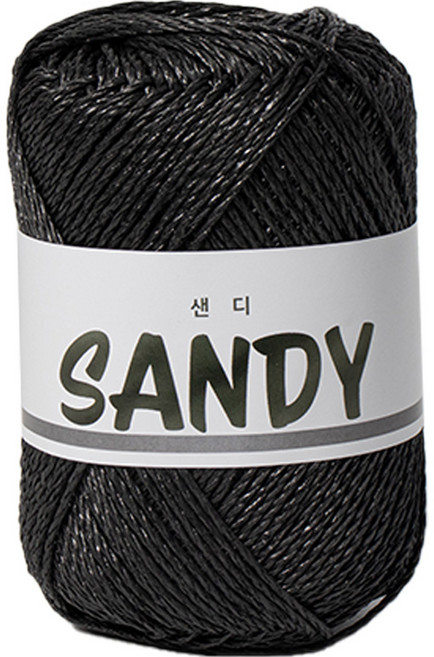yarna 샌디 뜨개실 50g, 7 블랙, 1개