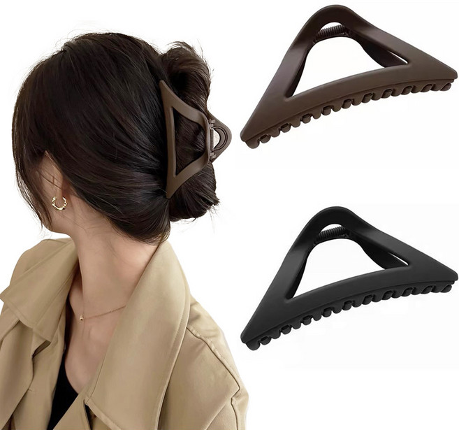 수스다 버뮤다 헤어 삼각 집게핀 2종 세트 데일리 올림머리 헤어핀