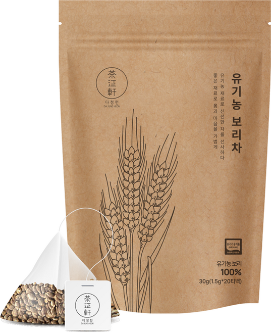 다정헌 유기농 보리차, 1.5g, 20개입, 1개