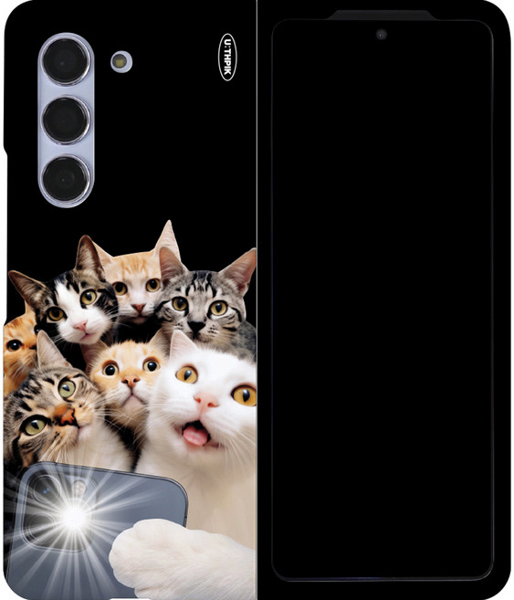 유스픽 디자인 하드 휴대폰 케이스 셀피캣츠