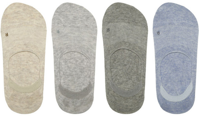 REXY 항균소취 입체 덧신 4켤레 세트 베이직형