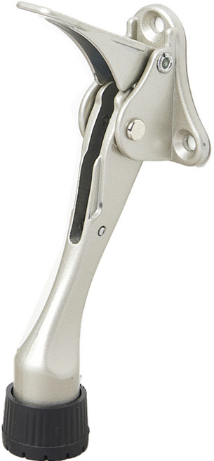 ZELLA 간편설치 타공 원터치 자동 말발굽 스토퍼, 실버무광, 1개