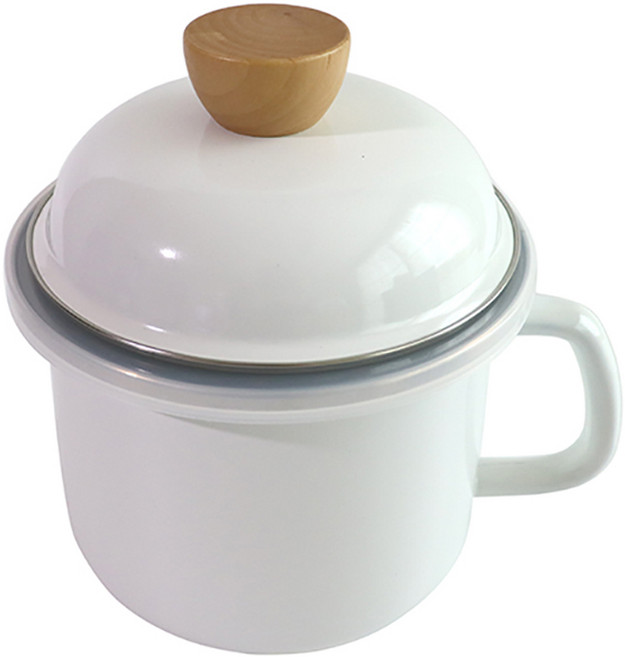 하코야 법랑 원형 핸디 포트, 16cm, 1개