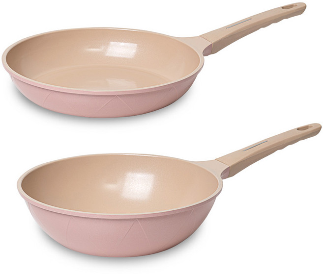 오슬로 피그 인덕션 후라이팬 궁중팬 2종 세트, 혼합색상, 28cm 후라이팬 + 28cm 궁중팬, 1세트