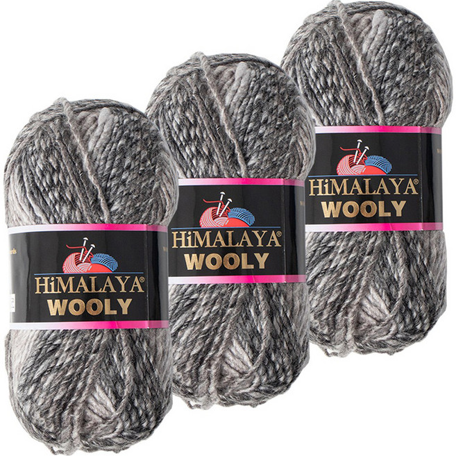 HiMALAYA yarna Woolly 編織線, 3個, 75401
