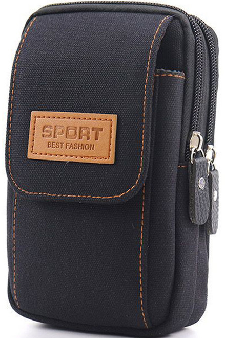 디트리 남성용 휴대폰 허리 수납 세로 파우치 04 블랙