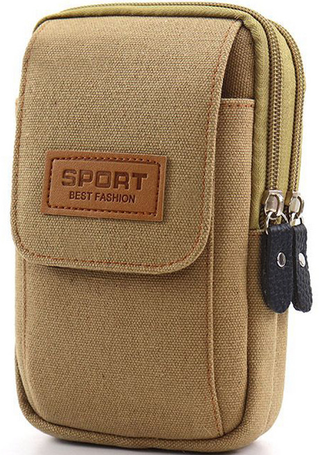 디트리 남성용 휴대폰 허리 수납 세로 파우치 15 카키